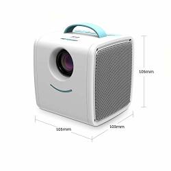 MINI Children's Toy Projector 700 Lumens USB Interface Portable Kids' Education Projector MINI LED Home Projector For Christmas Blue And White U.s. Regulations