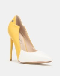 Black Carida Heel Courts Yellow 