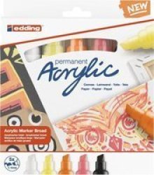 Edding 5000 Acrylic Markers - Neon Broad Set Of 5