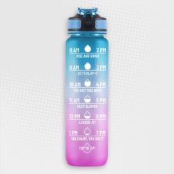South African Motivational Time Marker Water Bottle Blue And Purple