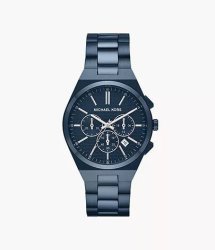 Lennox Chronograph Blue Stainless Steel Men's Watch MK9147