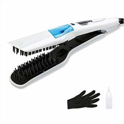 Jackys Professional Steam Hair Straightener Ceramic Flat Iron Steam Electric Straight Hair Comb Can Be Adjusted Automatically To Close The Haircut Perm