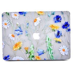 L2W Macbook Air 13 Case Floral Design Pattern Glossy Matte Clear See-through Case Cover For Apple Macbook Air 13 Inch Model: A1369 And A1466