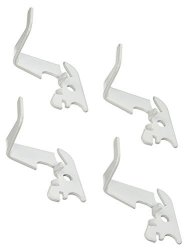 Wall Control 10-HM-R02 W 90-DEGREE Slotted Metal Pegboard Hooks For Wall Control Pegboard Only White