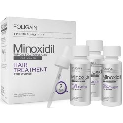 Foligain 3 x 60ml 2% Minoxidil Hair Loss Treatment for Woman