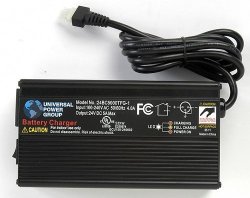 Universal Power Group 24V 5AMP Heartway HP9RT Smart Rt Three Stage Xlr Scooter Charger