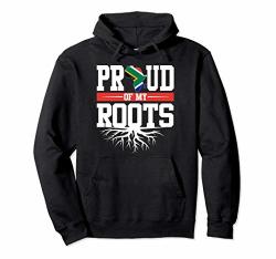 Proud Of My Roots With South Africa Flag In Africa Map Pullover Hoodie