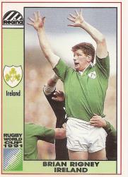 1991 Rugby World Cup Regina - Brian Rigney "ireland" Card 68