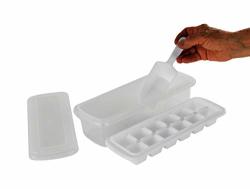 Home-x Ice Cube Maker With Holder Tray And Scoop Home Bar Accessories For Freezer