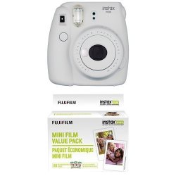 Fujifilm Instax MINI 9 Instant Camera - Smokey White With Value Pack - 60 Images