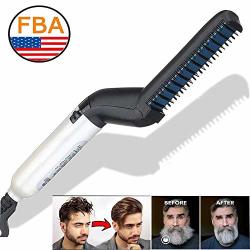 DmHirmg Men Quick Beard Straightener Styler Comb Multifunctional Hair Curling Curler Show Cap Tool