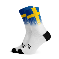 Sweden Flag Socks - Small White
