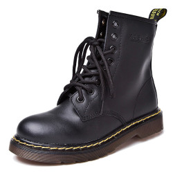 Dr Leather Ankle Boots - Women men - Black 6