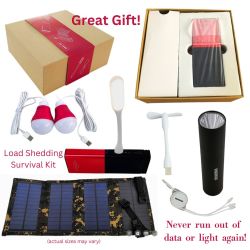 Lifespace Vg Solar Power Kit With Solar Panel Power Banks & Accessories - Grey