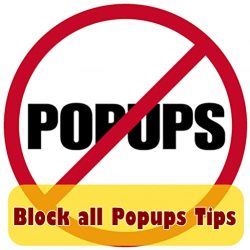 Block All Popups Tips