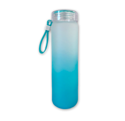 Strut Active Glass Drinking Bottle - Frosted Blue Ombre 500ML
