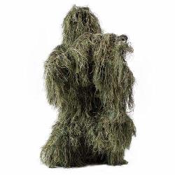 Haofst Medium Size Ghillie Suit Camo Woodland Camouflage Forest Hunting 4-PIECE + Bag M-l