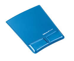 Fellowes Health-v Crystal Mouse Pad wrist Support Blue