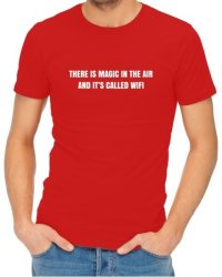 Magic In The Air Mens Red T-Shirt Large