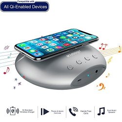 Wireless Charger Speaker Bluetooth Speakers With Wireless Charging Dock Station For Galaxy S9 S9 Plus Note 8 5 S8 S8 Plus S7 S7 Edge S6 Edge Plus Iphone
