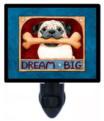 Dog Night Light - Dream Big - Pug