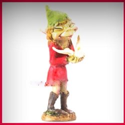 Miniature Dollhouse Fairy Garden Pixie Gnome Sprite Holding  Bird Figurine DC045 