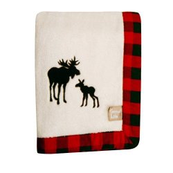 Trend Lab Northwoods Framed Receiving Blanket Moose Applique