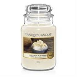 Yankee Candle Coconut Rice Cream Large Jar Retail Box No Warranty product Overviewexotic Treat The Coconut Rice Cream Scented Candle In A Large Jar From