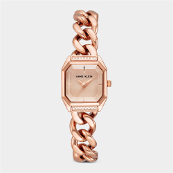 Anne Klein Women&apos S Rose Gold Plated Bracelet Watch
