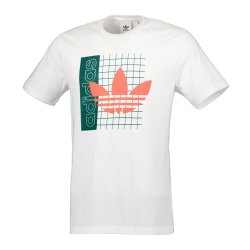 Adidas Originals Men's White Grid Trefoil T-Shirt