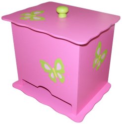 Hot Pink & Lime Butterfly Nappy Dispenser