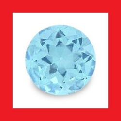 Aquamarine - Bright Blue Round Facet - 0.140cts