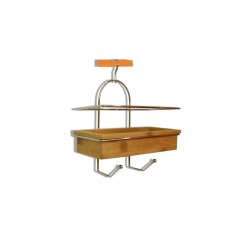 Shower Caddy 1 Tier Metal Fence Bamboo