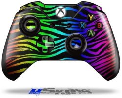Rainbow Zebra - Decal Style Skin Fits Original Microsoft Xbox One Wireless Controller Controller Not Included