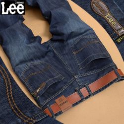 Blue Black Jeans Male 100% Cotton Men's Jeans - 38