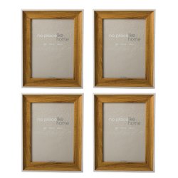2 Tone Wooden Picture Frames - Set Of 4 13 X 18 Cm