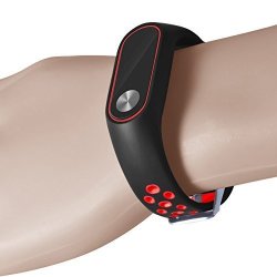 Kaicran Fashion Lightweight Ventilate Tpe Wrist Strap Wristband Bracelet For Xiaomi Mi Band 2 Red