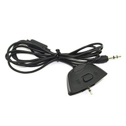 Cinpel Replacement Talkback Puck Cable 2.5MM To 3.5MM Headset Adapter For Xbox 360 Black