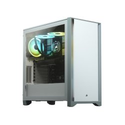 Corsair - 4000D Tempered Glass Mid-tower Atx Case - White