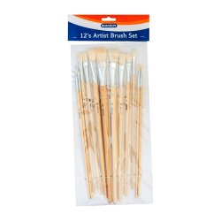 Marlin Artist Brush Set 12'S - Sizes 1 To 12 Pack Of 12