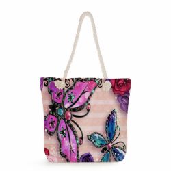 Digital Printed Beach Bag - Ornamental Butterfly