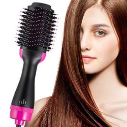 Hot Air Brush & Volumizer Hair Dryer & Curly Hair Comb One Step Ceramic Hot Air Brush 2-IN-1 Infrared Negative Iron Hot Air Combing