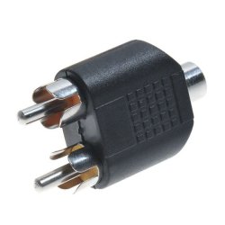 Rca Y Splitter Plug 1 Female To 2 Male Av Audio Video Converter