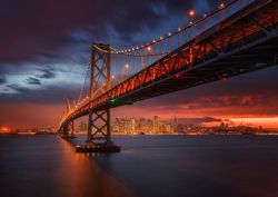 Workart Curated Photographic Canvas - Fire Over San Francisco By Francisco Toby