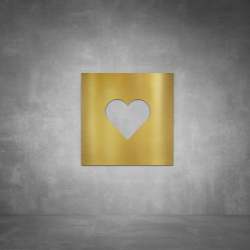 Heart Sign - Brushed Brass
