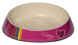 Rogz Catz Bowlz 200ml Fishcake Cat Bowl - Pink Candystripes