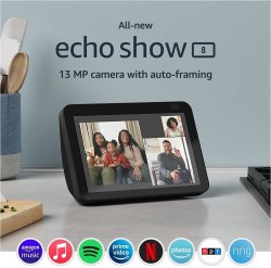 Amazon All-new Echo Show 8 2021 Release 2ND Gen Smart Display With Alexa And 13MP Camera Charcoal