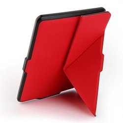 Origami Cover Case For Kindle Paperwhite Smart Auto Sleep And Wake Function Device Protection With Pu Leather Red