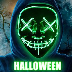Halloween Mask LED Light Up Mask Halloween Mask Sacry Halloween Costume Cosplay