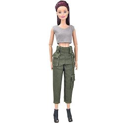 E-TING Handmade Fashion Doll Clothes Wears For Barbie Dolls Army Uniform